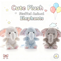 Mini Plush Elephant Stuffed Animals Elephant Party Favors Bulk Toys DIY Plush Keychain Stuffed Animal for Kids Party Favor