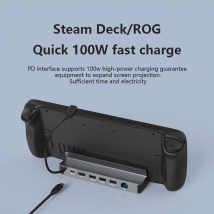 Blueendless Docking station USB C per Steam Deck e giochi ROG Docking 4K@60Hz DP Hub Gigabit Ethernet tipo C compatibile HDMI