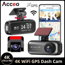 Dash Cam 4K 1080P 24H WIFI GPS Aufnahme Auto Kamera DVR Nachtsicht Dual Objektiv Dashcam Led deadpool Werkzeuge Black Box Video Aufnahme