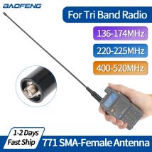 Walkie Talkie AR 771 Tri Band Antenna Whip Soft Antenna SMA Female For Baofeng UV-5R UV 5RH 21 PRO Quansheng UV-K5(8) Ham Radio