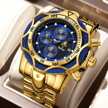 Yalalusi Brand 1 Luxury Statement Quartz Wristwatch Features Calendar, Day, and More Multi-Function Displays Holiday Gift