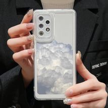 Cloud-Handy hülle für Samsung S23 S24 Ultra-Hülle A54 5G A14 A34 A53 A23 A33 A72 A32 A52 A24 A35 A55 A13 S22 S21 S20 Fe Softcover