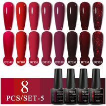 8pc Ultra Pigmentierte Nagel Gel Polnischen Set Semi Permanent DIY Nail art UV LED Gel Kit Für Nägel Hause salon Nagel Liefert Lack