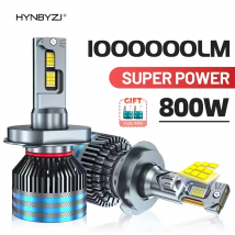 HYNBYZJ 800W 1000000 LM H4 H7 H11 Lampadina a LED Canbus H1 H8 HB3 HB4 HIR2 9005 9006 9012 H13 9007 9008 Faro per auto di potenza 6000K