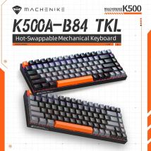 AliExpress Collection Machenike-Teclado mecánico K500A-B84 75% TKL, periférico para juegos con cable intercambiable en caliente, retroiluminado en 6 colores, 84 teclas, para PC y portátil