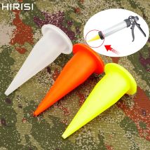Hirisi 2pcs Fishing boilie gun Spare Nozzles Fishing bait making accessories for Carp fishing Red Yellow colors