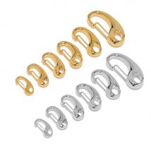 5 pezzi in acciaio inossidabile D chiusure a moschettone ganci per collane catene connettori bracciale creazione di accessori per gioielli fai da te