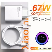 67W USB Schnellladegerät für Xiaomi Mi 15 14 13 Ultra Redmi Note 13 12 11 Pro POCO Turbo USB Typ C Kabel 2M Telefon Ladegerät