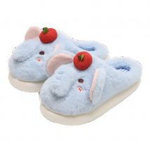 Fun 3D elephant slippers women's cute leopard home shoes woman winter warm cloud slipper youth girls school dorm mules slippers