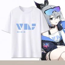 Broken Silver Wolf Academy 3-Sterne-Kurzarm-T-Shirt aus Baumwolle im Sky Railway-Stil, geeignet für alle Jahreszeiten