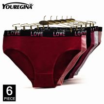 Damen Baumwolle Slips sexy Print Höschen Mode atmungsaktive Dessous Mid-Rise Damen Unterwäsche intim iert 6 teile/los