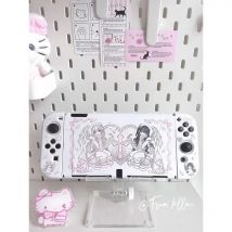 Kerulu Original Gemini Angel Girl Mine Series Switch Shell Ns Oled Soft Shell Manga Custom Pattern Anime Peripherals