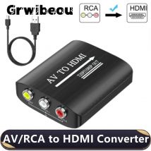 Convertitore adattatore composito HD 1080P AV a HDMI RCA a HDMI con cavo USB Adattatore AV CVBS per N64 Wii PS1/2/3 Xbox One SNES ecc.