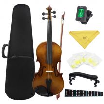 Astonvilla AV-102 4/4 Full Size Violin Basswood Panel Acoustic Violin Fiddle With Case Bow Strings Shoulder Rest Tuner Cloth