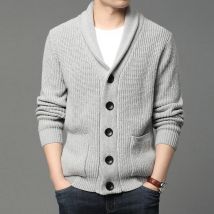 2021 High-End-Wolle Designer Dicke Neue Koreanische Autum Winter Marke Mode Kabel Stricken Pullover Jacke Männer Casual Mäntel Herren kleidung