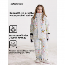 Coldelement Tuta da sci per bambini PrimaLoft Gold isolata impermeabile 3L Set completo per ragazzi e ragazze Attrezzatura da sci da esterno a tavola singola ​ ​ ​