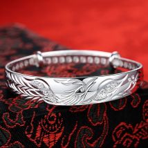 Braccialetti di lusso con fenice nobile in argento sterling 925 braccialetti per le donne gioielli da sposa per feste di moda regali di festa regolabili