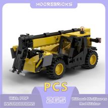 MOC-134879 mittlere Teleskop arm Gabelstapler Bausteine Stadt Engineering Fahrzeug Modell fort geschrittene Ziegel Kinderspiel zeug Geschenk