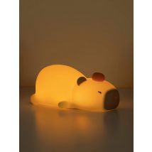 Cute Cartoon Capybara Silicone Night Light USB Rechargeable Timing Dimming Sleep Night Lamp for Children's Room Decor