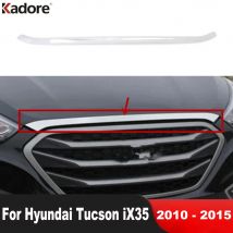 Vorne Motor Trim Abdeckung Für Hyundai Tucson IX35 2010 2011 2012 2013 2014 2015 Chrom Auto Frontgrill Grills Lip molding Streifen