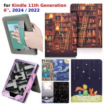 Für Kindle 11. Generation 2024 Fall 6 zoll mit Hand Strap Ständer Halter Karte Slot PU Leder Abdeckung Ebook RS23CV C2V2L3 Funda