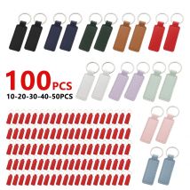 1/100 pz Moda Fatti A Mano In Pelle Della Signora Portachiavi Auto Stile retrò da uomo d'affari in pelle bovina Accessori Chiave Nuovo Semplice Portachiavi Unisex