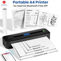 Nuova stampante portatile A4 Wireless M832 per viaggi Lavoro Casa Stampante mobile termica senza inchiostro 300 DPI US-lettera Supporto Android iOS