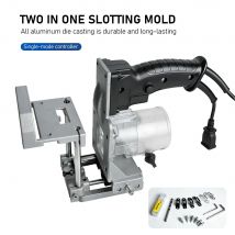 Mini Macchina per Scanalature 2 in 1 con Supporto per Localizzatore di Fessure e Punzone per Lavorazione del Legno, Taglio e Incisione