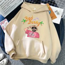 Bad Bunny Beach Holiday Print Frauen Kleidung Mode Overs ize Hoodies Kreativität Fleece Streetwear lässig weichen Frauen Hoodie