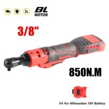 For Milwaukee 18V Battery Electric Ratchet Wrench 3/8" Cordless Driver 850N.M Removal Screw Nut with LED Repair Power Tools