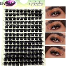 Neue 14 Reihen 70D/80D 5D Flauschige Cluster Wimpern Dicke Wimpern D Curl 10-18mm Mix Einzelne Wimpern DIY Wimpernverlängerungen