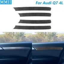 For Audi Q7 4L 2007-2015 Carbon Fiber Front Rear Inner Door Panel Cover Decorative Car Interior Decoration Accessories Sticker