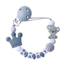 Personalisierte Name Baby Schnuller Clips Koala Schnuller Kette Halter für Baby Zahnen Schnuller Kauen Spielzeug Schnuller Clips