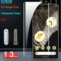 1-3PCS UV-gehärtetes Glas für Google 8 7 6 Pro, vollständige Abdeckung, Kleberhärtung für Pixel 8Pro Displayschutzfolie