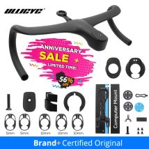 T4 ULTRA Rennrad Vollcarbon Internes Kabel Integriertes Fahrradlenker-Cockpit für 360 mm-380 mm mit Halterungsabstandshaltern
