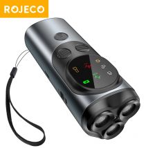 ROJECO Dog Repeller Ultraschall High Power Dog Anti Barking Trainingsgerät Wiederaufladbarer Dog Repeller Trainer mit LED-Taschenlampe