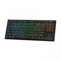 Redragon K621 Horus TKL Kabellose mechanische RGB-Tastatur mit niedrigem Profil, kabelgebunden, 80 % ultradünn, Bluetooth-Schalter in Rot/Braun/Blau