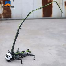 Huina 1709 1/50 aleación camión bomba de hormigón juguete simulación ingeniería coche modelo juguetes para niños decoración del hogar colección modelos regalos