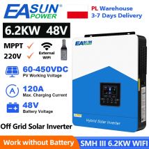 EASUN POWER 6.2KW inversor Solar híbrido 48V 220V fuera de la red inversor de onda sinusoidal pura 120A MPPT cargador de batería Solar con WIFI