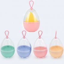 Leere Transparente Puffs Trocknen Box Lagerung Fall Tragbare Schwamm Stehen Kosmetische Eiförmigen Rack Make-Up Mixer Puff Halter