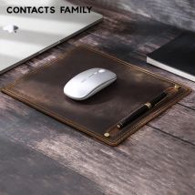 CONTACT'S FAMILY Anti-Rutsch-Mauspad, Matte, Laptop, Nubukleder, mit Stifthalter, Gaming-Mäuse, neues Schreibtischkissen, Retro, bequem