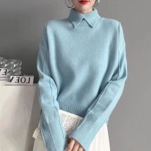Autumn Long Sleeves Women Sweater Pullovers Knitted 2025 New Loose Female Knitwear Solid Color Fashion Ladies Knitting Sweaters