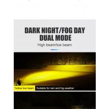 1/2PC 30000LM 100W Universal Motorcycle LED Headlight ProjectorLens Dual Color ATV Scooter Driving Lamp Fog Light Spotlight Lamp