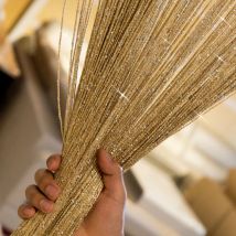 3x3 m String Vorhang Shiny Quaste Linie Vorhänge Fenster Tür Divider Drapieren für Home Wohnzimmer Cafe innen dekorationen Valance