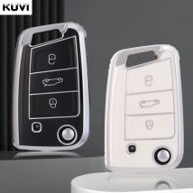 3 4 Buttons TPU Car Key Case Cover Fob For VW Volkswagen Golf 7 MK7 Tiguan MK2 For SEAT Ateca Leon FR 2 Ibiza For Skoda Octavia