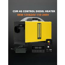 GSM LTE 4G Diesel Air Heater 8KW 12V 24V 110-240V Portable Parking Air Heater With LCD For Car RV Camper Tent Garage Home