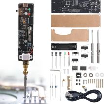 USB wiederaufladbarer Elektroschrauber, Lötprojekt-Set mit 2 Bits, tragbares DIY-Reparaturwerkzeug, Elektronik-Set für Heimlabor