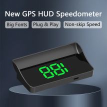 W1 GPS HUD Digital Tacho Plug Und Play Head Up Display Für alle Autos Große Schrift KMH Windschutzscheibe Projektor Auto Zubehör