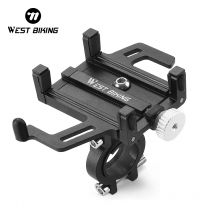 WEST BIKING Uchwyt na telefon komórkowy do roweru 360 °   Obrotowy uchwyt na telefon ze stopu aluminium z pięcioma pazurami Regulowany uchwyt na rower szosowy MTB