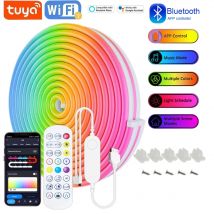 Striscia LED al neon USB RGB 1M 2M 3M 5M WiFi 5V Striscia RGB Funziona con l'app Tuya/Smart Life/Alexa per il gioco Home Illuminazione decorativa al neon